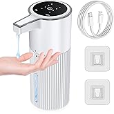 Automatic Soap Dispenser,14.2 Oz Touchless Hand Soap Dispenser, Wall Mount Soap Liquid Dispenser for Bathroom Kitchen, 4 Gear Adjustable, USB Rechargeable