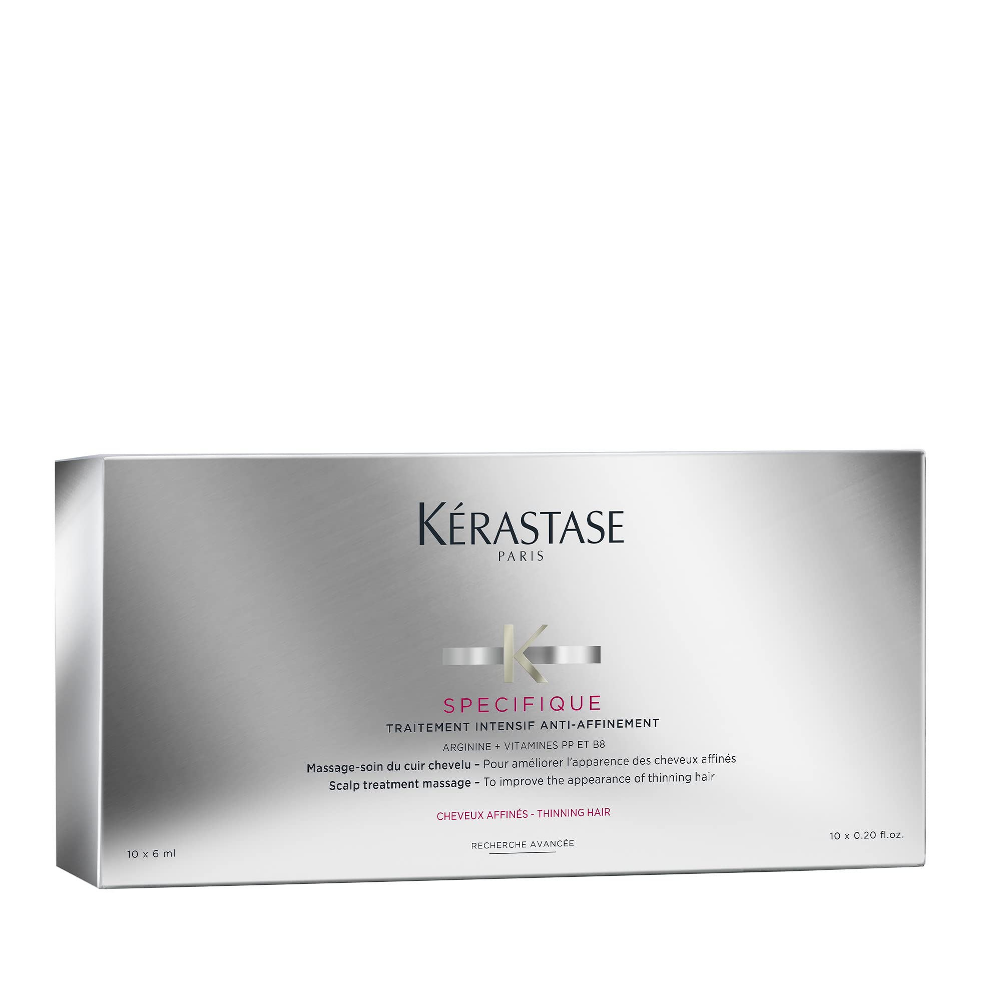 Kerastase Specifique Intensive Scalp & Thin Hair Treatment | Improves the Appearance of Thin Hair | With Amino Acid, Glycerin, and Citric Acid | For Sensitive Scalps | All Hair Types | 10 * 0.2 FL Oz