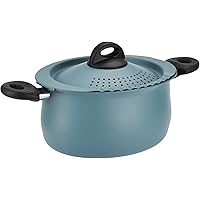 Bialetti Taste of Italy Nonstick Pasta Pot with Strainer Lid, 5.5-Quart, Teal