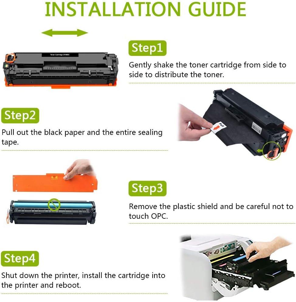 ZOOMTEC Compatible 201X CF400X Toner Cartridge Work for HP Color LaserJet Pro M252dw M252n MFP M277dw M277n M274n Printers (1 Black) - Image 5