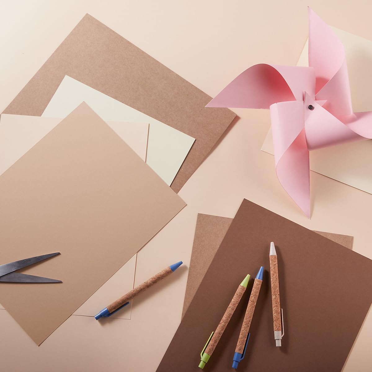 30 Sheets 8.5x11 Color Tones Cardstock Paper 250GSM Thick Paper Cards for Birthday Party, Invitations and DIY Crafts Decoration (Brown)