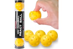 P PIKKOFUN PIKKOFUN React Mini Pickleball Balls - 5 Pack Quiet Training Balls for Improve Hand Speed, Paddle Control and Accuracy