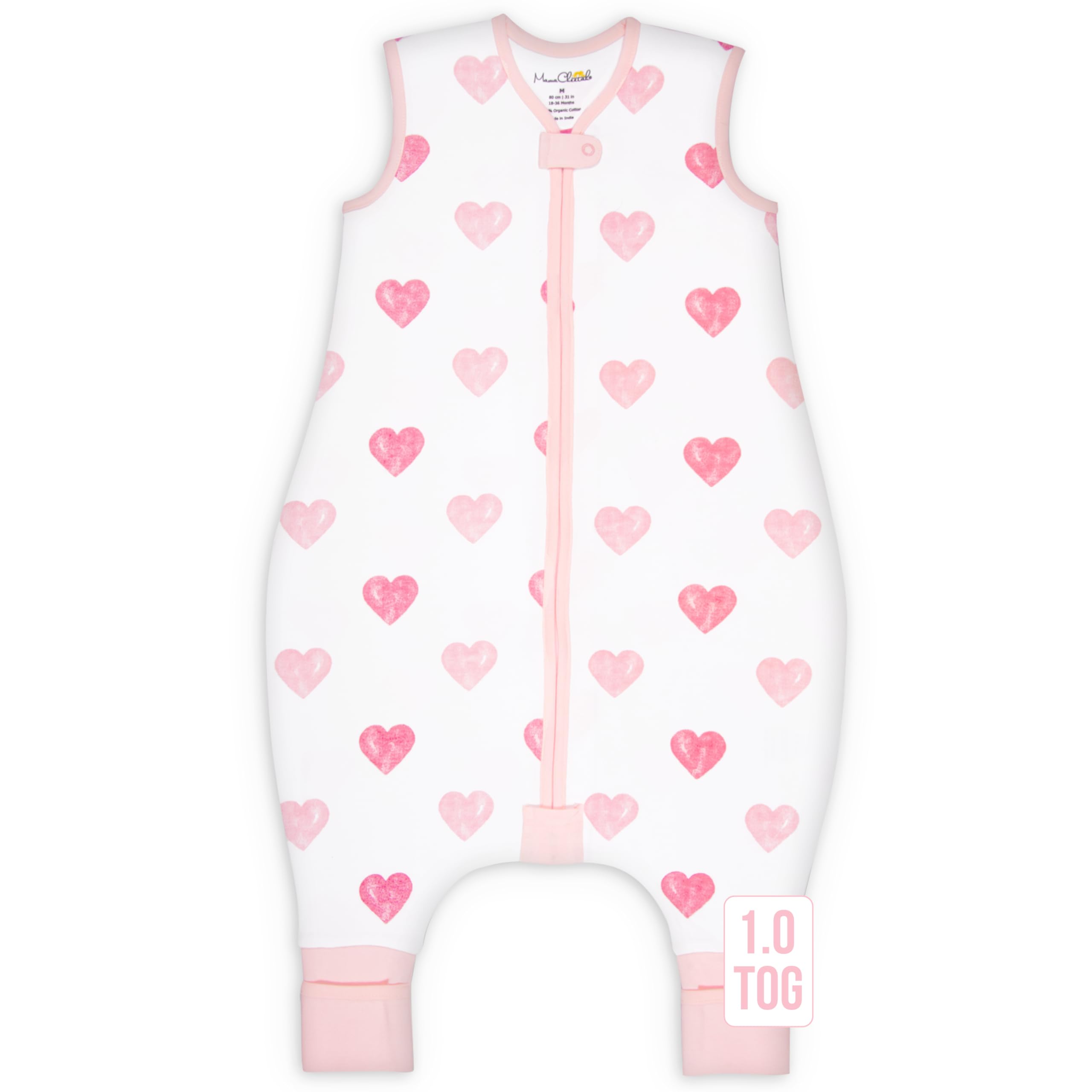 Mama Cheetah Toddler Sleep Sack with Feet 2T, 1.0 TOG Organic Cotton Baby Wearable Blankets with Legs, Baby Sleeping Bag for Walkers, Early Walker M — image 1