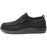Mens Wide Shoes Casual Slip On Shoes for Men - Men Loafers Wide Comfortable Boat Shoes with Arch Support