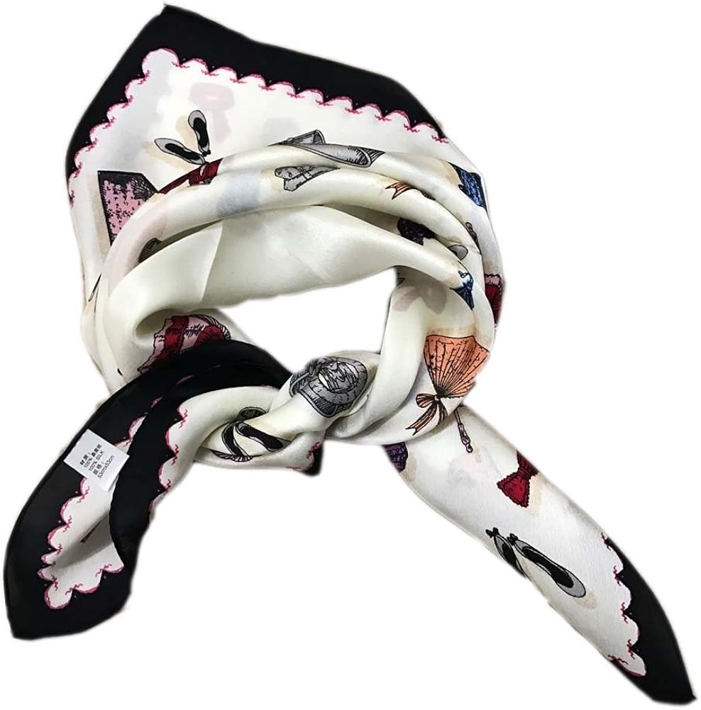 Silker Story 100 Silk Women Fashion Square Scarves 20x20 Inches