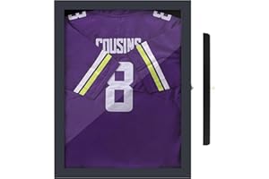Kromax Jersey Frame Display Case, Sports Jersey Shadow Box, Football, Baseball, Hockey, NFL, NBA, Non-Reflective Acrylic, No Assembly, Black