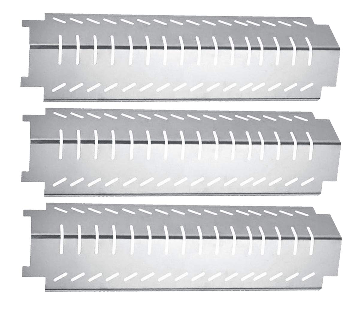 LOKHING 94011 (3-Pack) BBQ Spares Gas Grill Replacement Parts Stainless Steel BBQ Heat Plates Gas Grill Heat Shields Tent Diffuser for Charbroil, Costco, Centro, Thermos and Others Models Gas Grill