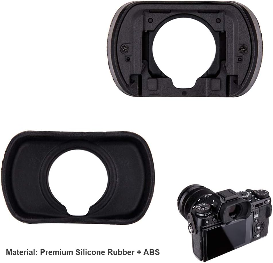 (2 Pack) JJC Soft Silicone Eyecup Eyepiece for Fujifilm X-T5 X-T4 X-T3 X-T2 X-T1 X-H2 X-H2S X-H1 GFX100S GFX100 GFX100II GFX50S GFX50SII Replaces Fuji EC-XT L - Image 4