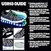 -MEJC- UNISEX WOMEN'S MEN'S KID'S LED shoes Light up Knit Fashion Sneaker-38 M EU / 7.5 B(M) US Women / 6 D(M) US Men-BLACK