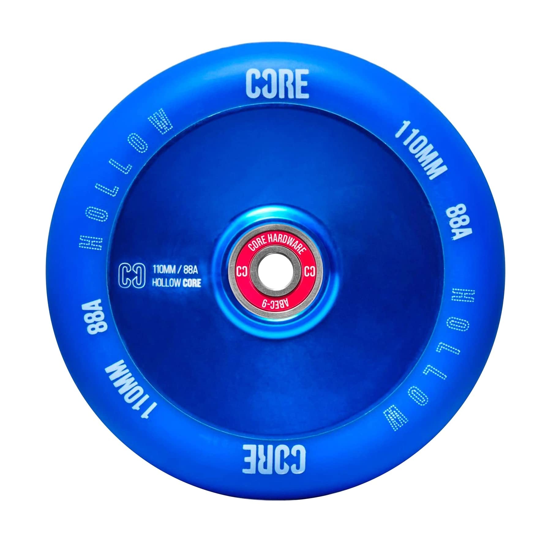 CORE Hollow Stunt Scooter Wheel 110mm ABEC 9 Bearings (Replacement Pro Scooter Wheels) - Navy Blue