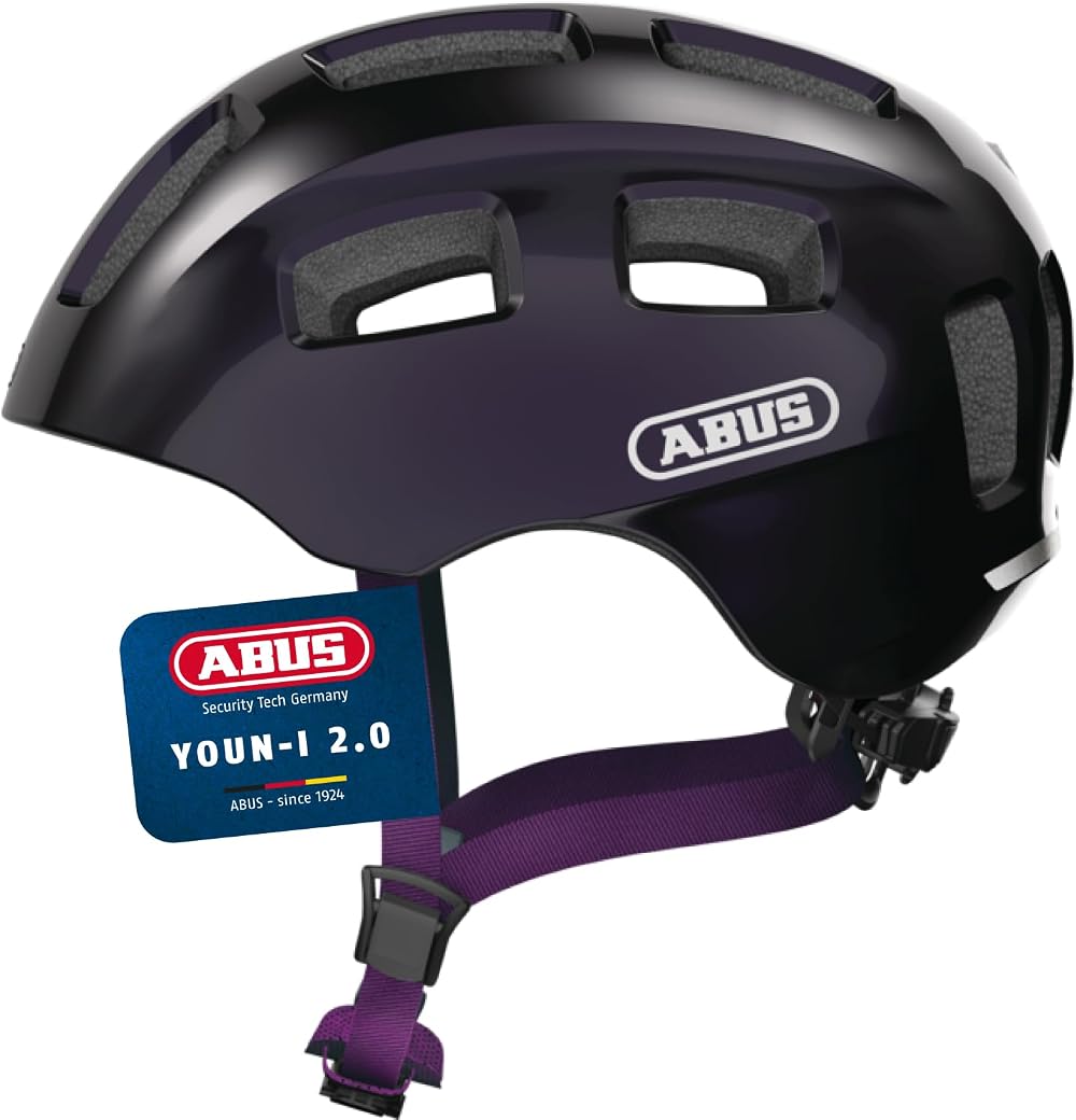 ABUS Youn-I 2.0 Bike Helmet with Light for Kids Teens Adults