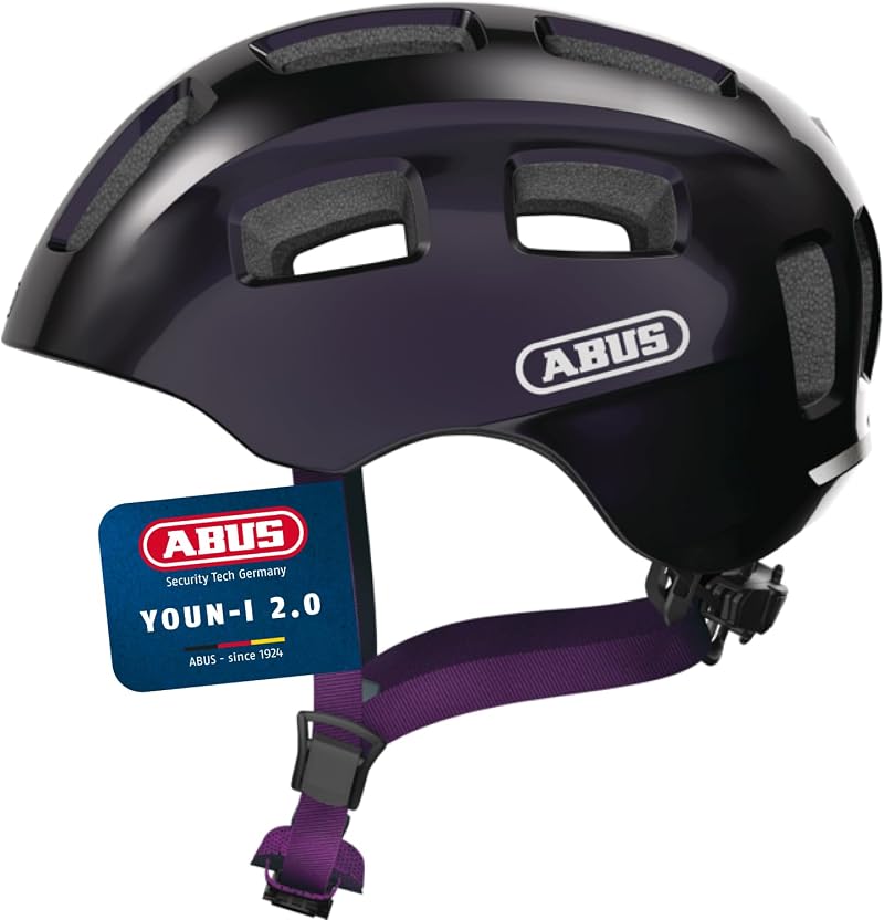 ABUS Youn-I 2.0 Bike Helmet with Light for Kids Teens Adults