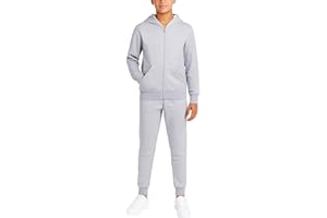 Quad Seven Boys Sweatsuit Set - 2 Piece Solid Fleece Boys Zip up Hoodie and Athletic Jogger Sweatpants (Sizes: 5-18)