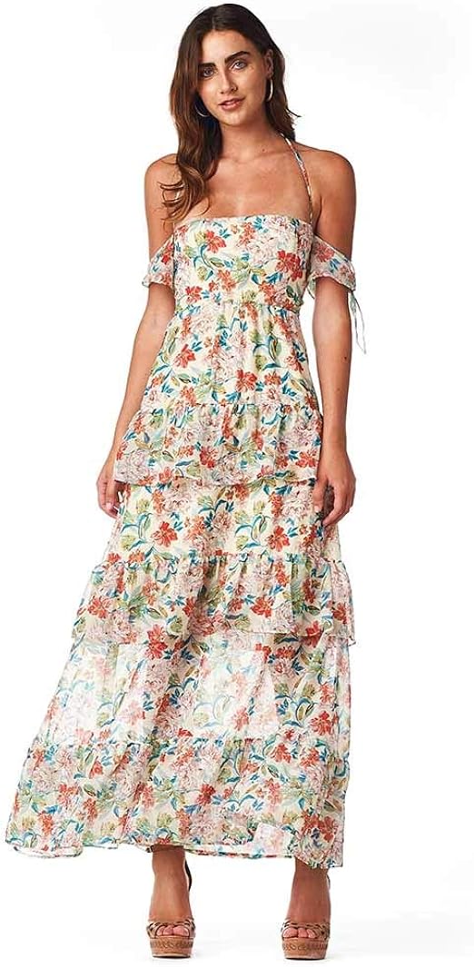 isabella ruffled maxi dress