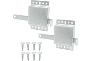QZATTCAEN Heavy Duty Garage Door Side Lock Inside Deadlock for Most Garage Door Iron Galvanizing -2 Pack, Silver