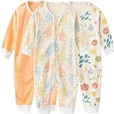 Kiddiezoom Baby Footed Cotton One-Piece Romper Jumpsuit Pajamas