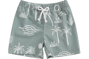 Thilsidee Unisex Toddler Baby Boy Girl Swim Trunks Print Swimming Shorts Board Shorts Beachwear Swimsuit Infant Bathing Suit