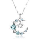 NoraSynthia Crescent Moon Butterfly Star Flower Necklaces for Women,Silver Rose gold Pendant, Birthday or Mother's Day Fine Jewelry Anniversary Christmas Gift for Women Wife Mom Girlfriend Lady