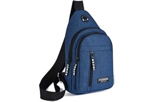 Brymthy Sling Backpacks Chest Shoulder Crossbody Purse Surper Light Handbag for Travel Running Cycling for Men (Blue 1)