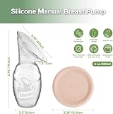 haakaa Manual Breast Pump 4oz Blush Silicone Milk Collector view 2