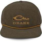 Drake Waterfowl Men's Drake X Lost Hat Goat Rope Corduroy Cap, Outdoor Sports Hunting Flat Visor Snap-Back Hat - One Size