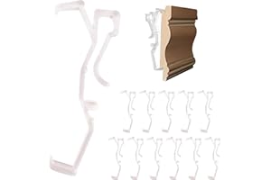 Amazing Drapery Hardware 2.5 Inch Clear Valance Clips for Blinds & Window Shades, 12-Pack - Hunter Douglas WoodMates and Chalet Woods Replacement, Faux Wood & Metal Treatments