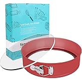Spmarkt 10In Glass Bottom Springform Pan,10 inch Nonstick Cheesecake Pan with Silicone Seal for Easy Release, Leak-Proof, Great Gift for Baking Lovers