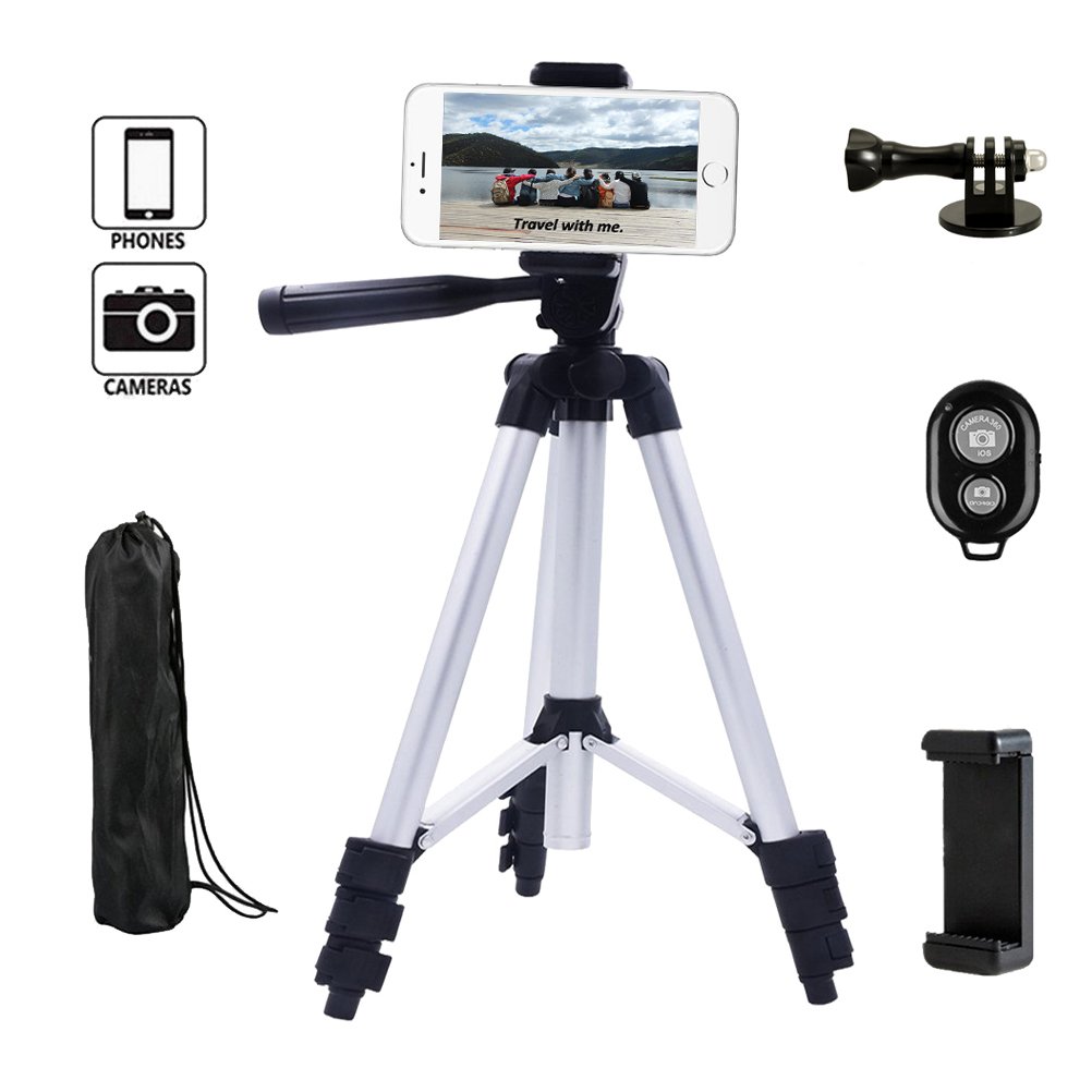 Dezuo cm Aluminio Trípode para Cámara Reflex Cámara Digital SLR Smartphone iPhone