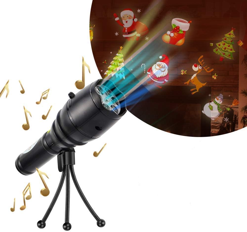 Amazon.com: LED Projector Flashlight with Music Portable Handheld