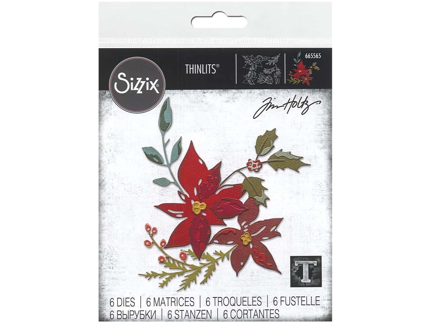 Thinlits Die Set 6PK Festive Bouquet by Tim Holtz — image 1