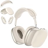 3 in 1 Silicone Case Cover for AirPods Max Headphones, Anti-Scratch Ear Pad/Ear Cups/Headband for AirPod Max, Accessories Silicone Protector for Apple AirPods Max (Starlight)