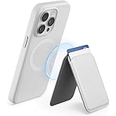 MOFT MagSafe Wallet, Card Holder Fit 1-2 Cards, Strong Magnetic Phone Stand with Angle Adjustment, MOVAS Vegan Leather Phone Wallet for iPhone 16/15/14/13/12 Series, Misty Cove