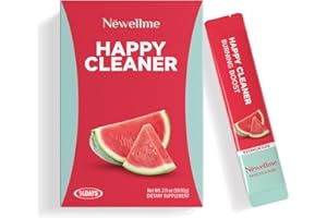 NEWELLME Happy Cleaner Super Greens & Multivitamin Powder with Alfalfa – 90+ Superfoods, Antioxidants, Probiotics, Fiber & Enzymes – Supports Gut Health & Balance – Watermelon Flavor, 14 Pack