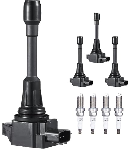 RANSOTO Ignition Coil Pack And Iridium Spark Plug Compatible With Nissan Altima Rogue Sentra
