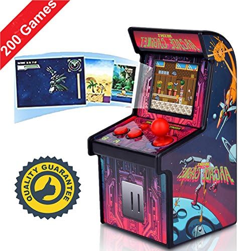 Mazuly Kids Mini Classic Arcade Games 200 Portable Retro Video Game Handheld Machines Console Cabinet Nostalgic Eye Protection Joystick Gaming System Travel Home Boys Adults Kids Easter Electronics