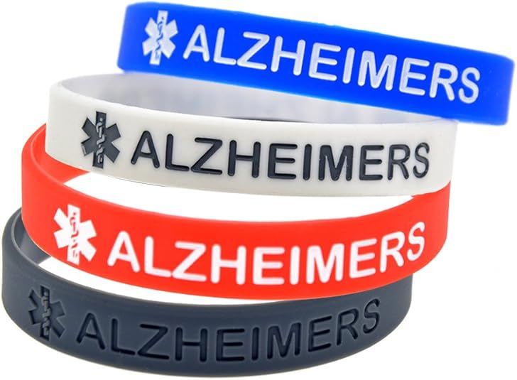 BAIYI Alzheimers Alert Bracelet Silicone Medical ID