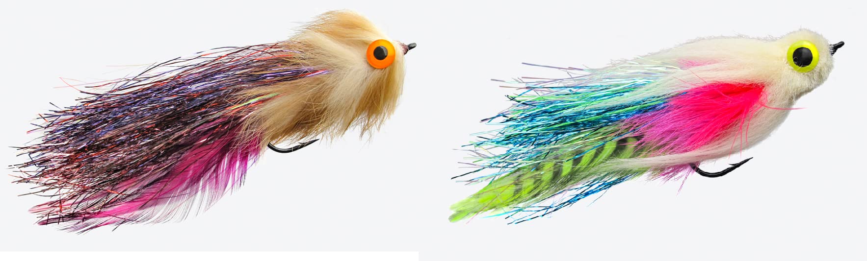 Set of 2 Jenzi Predatory Fish Streamer with Jenzi Eye Approx. 17 cm, 6/0 Hooks + Petri Heil Sticker