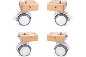 Niteangel Supplement Universal Wheel - Fits for Niteangel Bigger World - MDF Aspen Hamster Cage to Move Your Hamster Cage Simply (Burlywood, for Niteangel Bigger World - Top Opening Door)