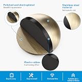 Hotop Self-Adhesive Floor Door Stop Oval Stainless Bronze Four Pack view 2