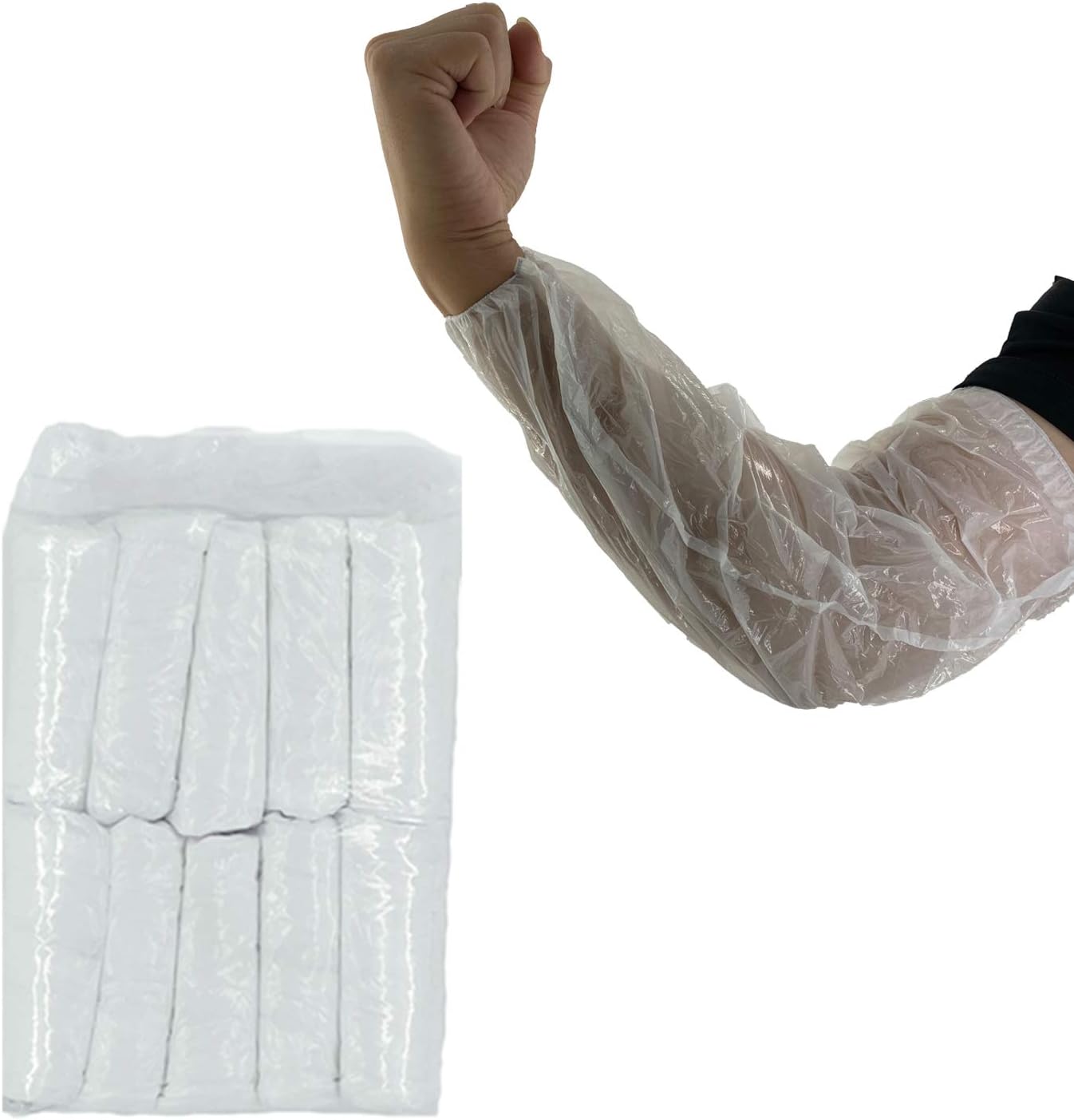 Disposable Arm Sleeves Covers, PeSandy 100pcs Waterproof PE Oversleeves Covers