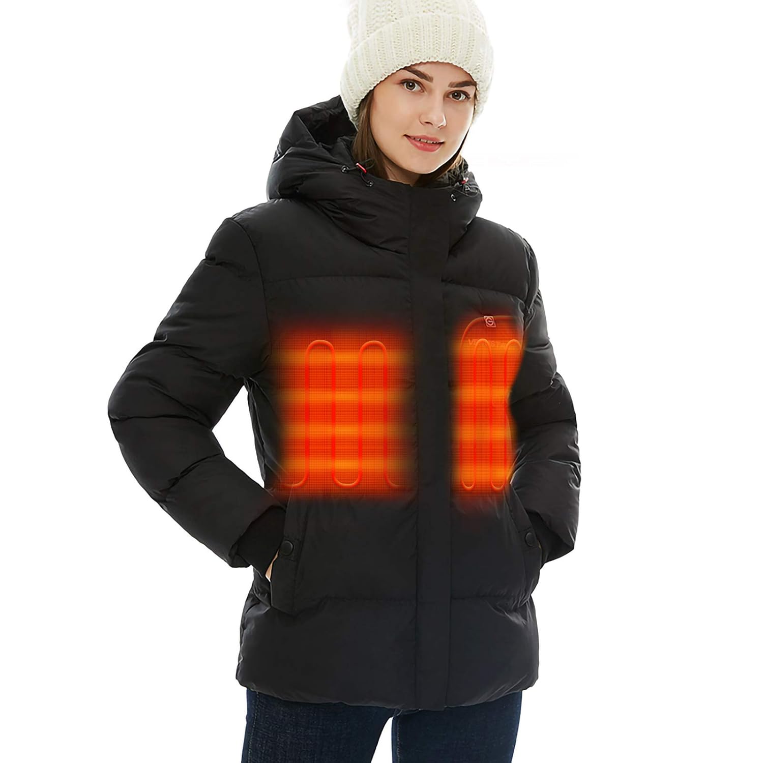 Buy [2020 Upgrade] Women's Heated Jacket with Battery Pack 5V, Thicken