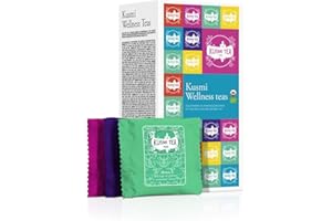 Kusmi Tea - Organic Tea Gift Set - Sampler Assortment Variety Box - Gift Idea for Men and Women - Green Tea, Herbal Tea, Detox - A Selection of 6 Recipes - 24 Tea Bags - Kusmi Wellness Set