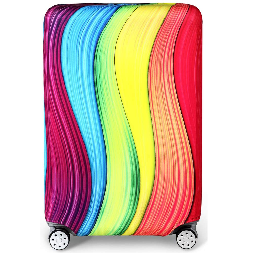 OuLi Store® Travel Luggage Cover Fit for 18-32 Inch Luggage - Protective Covers - Suitcase Cover - Elastic - Dustproof - Travel Accessories (Multicolour, M(Fit 22"-24" Suitcase))