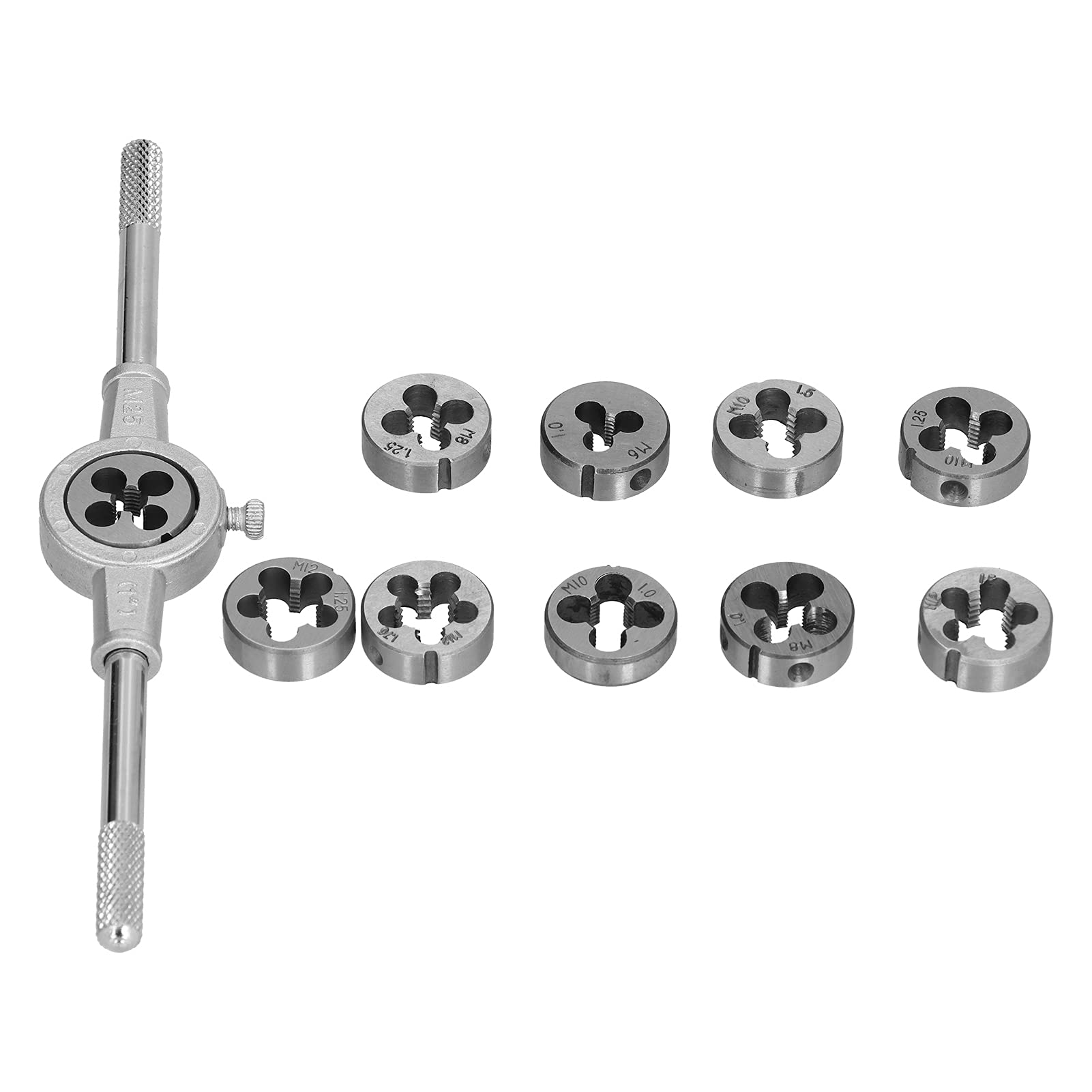 Dies Cutter Kit, Die Set 10Pcs Good Stability Standard Sizes with Wrench for Male Thread Processing