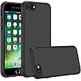 EUMADOVE for iPhone SE 3rd & 2nd Gen, iPhone 8 & iPhone 7 Case - Black, Slim & Tough, Pocket-Friendly, iPhone 6s/6 Removable Phone Case 4.7-Inch (All Black, iPhone SE 2022/2020 iPhone 8/7)