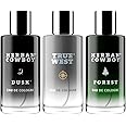 Herban Cowboy Men's Cologne Trio Set with Hints of Cinnamon, Citronnelle, and Lemon (1.7 fl oz)