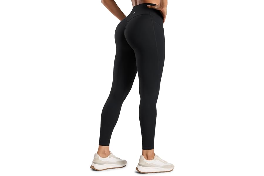 CRZ YOGA Secretsculpt Leggings Pockets 25" | Booty Scrunch, Butterlift, Buttery Soft, Moderate Compression, Workout, Pilates, No Front Seam, High Waist, for Women