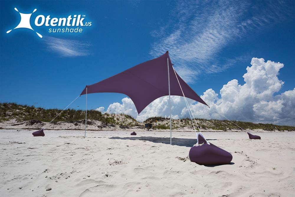 Otentik Beach Sunshade - with Sandbag Anchors - The Original Sunshade Since 2011