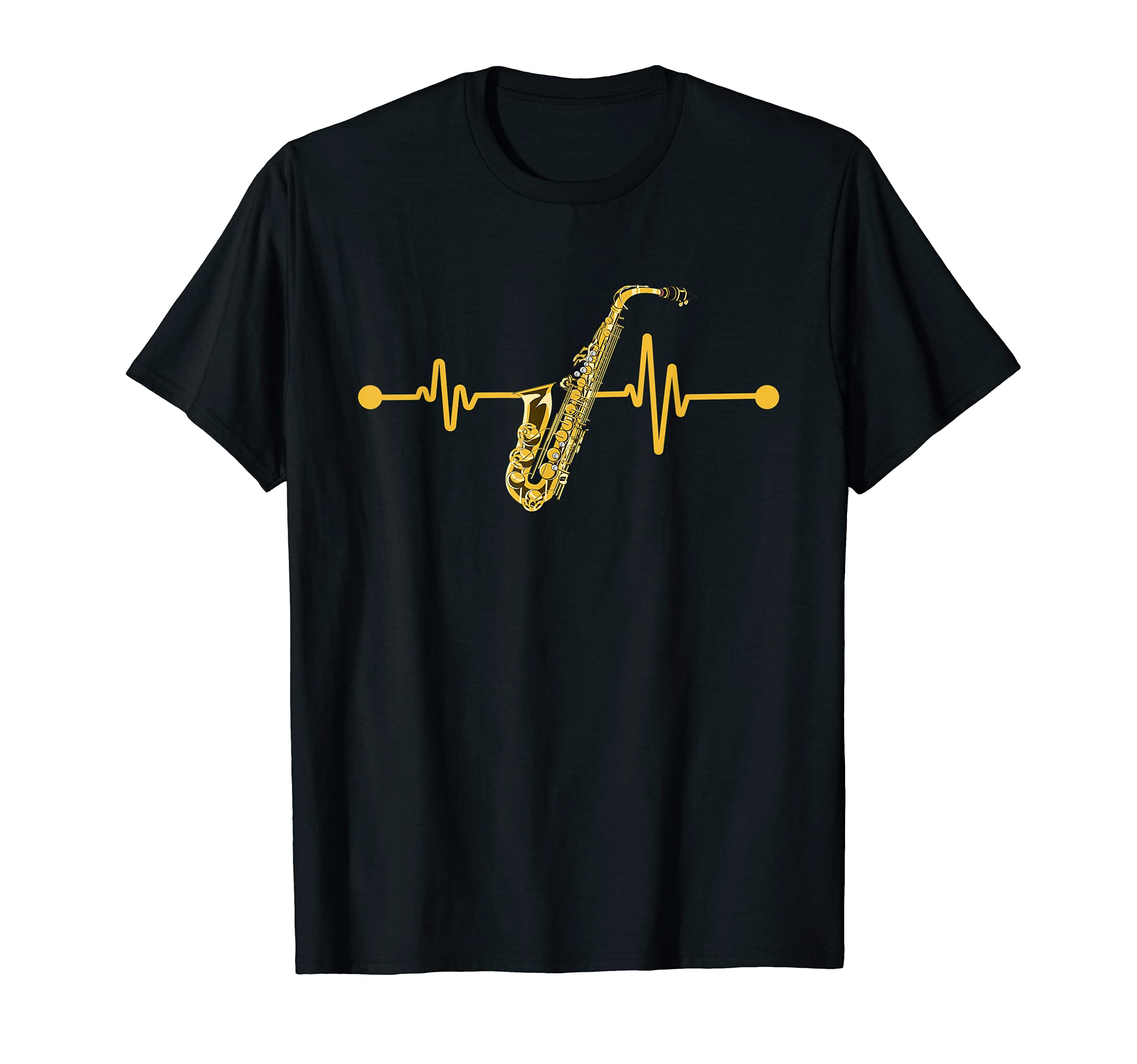 Musical Instrument Saxophonist Heartbeat Jazz Saxophone T-Shirt