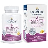 Nordic Naturals Postnatal Omega-3, Lemon - 60 Soft Gels - 1120 Total Omega-3 + 1000 IU Vitamin D3 - Formulated for New Moms; Supports Optimal Wellness, Positive Mood, Healthy Metabolism - 30 Servings